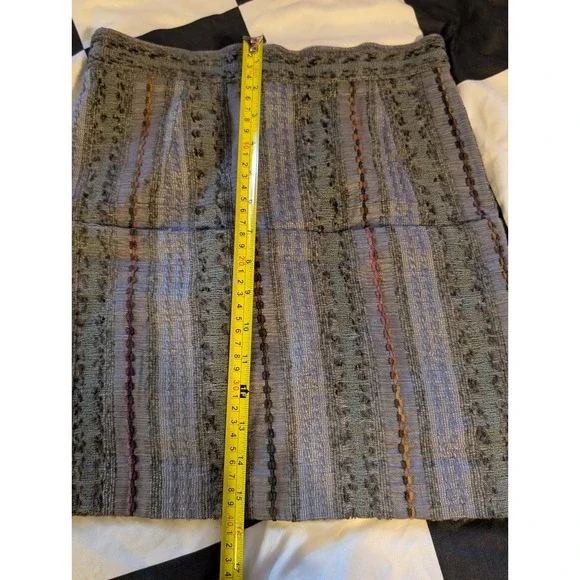 Rachel Comey Textured Striped Mini Skirt Gray Multi Color Accent Size XS‎ - Picture 7 of 8